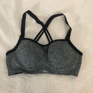 VSX Gray/Black Sport Bra 34D